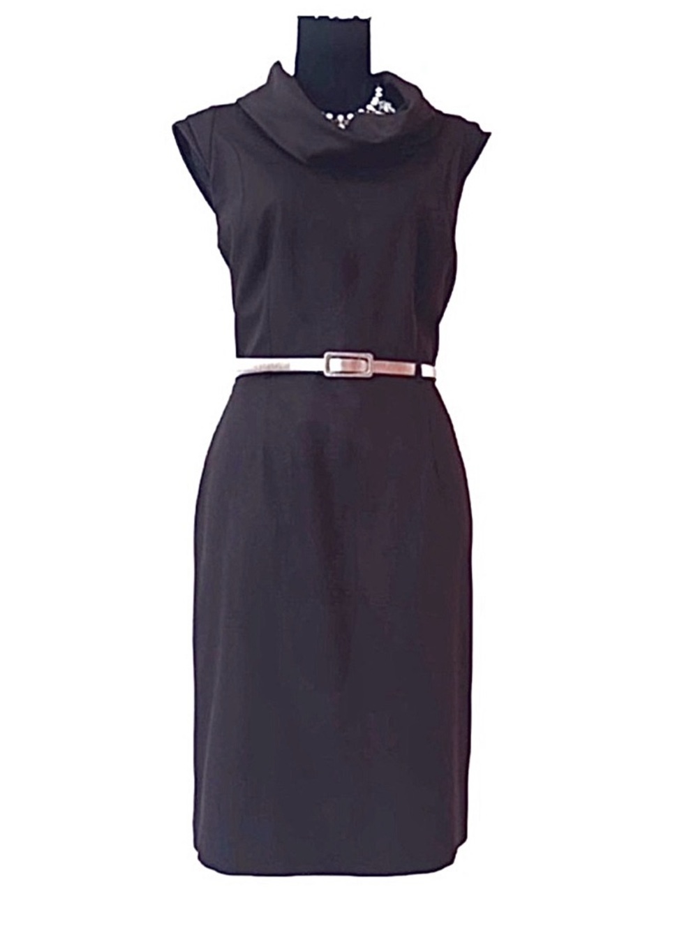 ANTONIO MELANI ~ Women’s A-line rich brown cowl neck princess waist dress size 8
